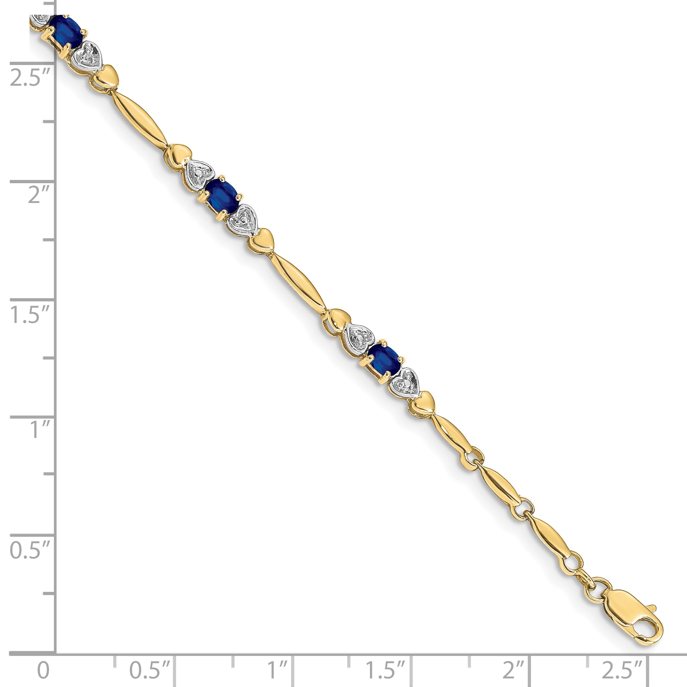 10K Yellow Gold Diamond and Sapphire Bracelet G712970