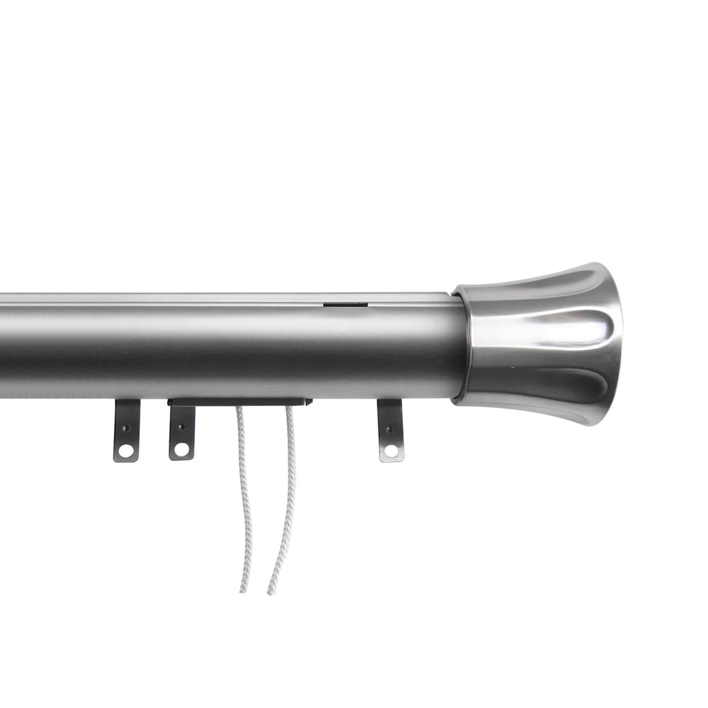 Satin Nickel Flare Decorative Traverse Rod A39328