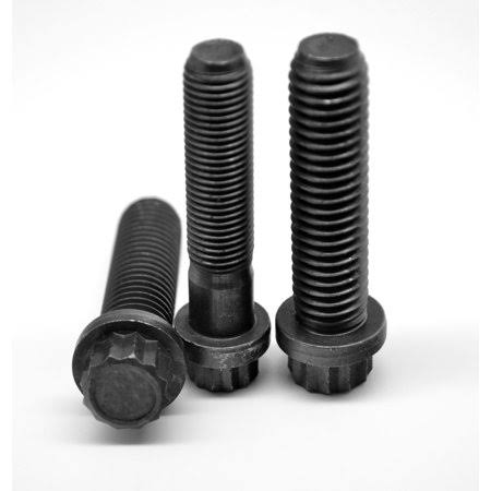 1 1/4-12 x 10 Fine Thread 12-Point Flange Screw Alloy Steel Thermal Black Oxide Pk 10 N344