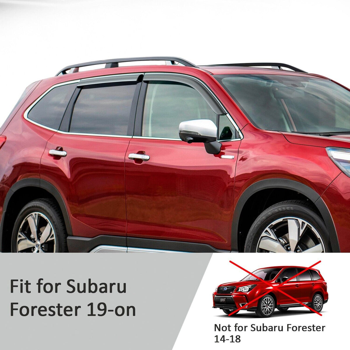 4 Pieces Glass Rain Guards for Subaru Forester B34286