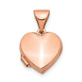 14K Rose Gold 10 mm Plain Heart Locket Pendant G47705