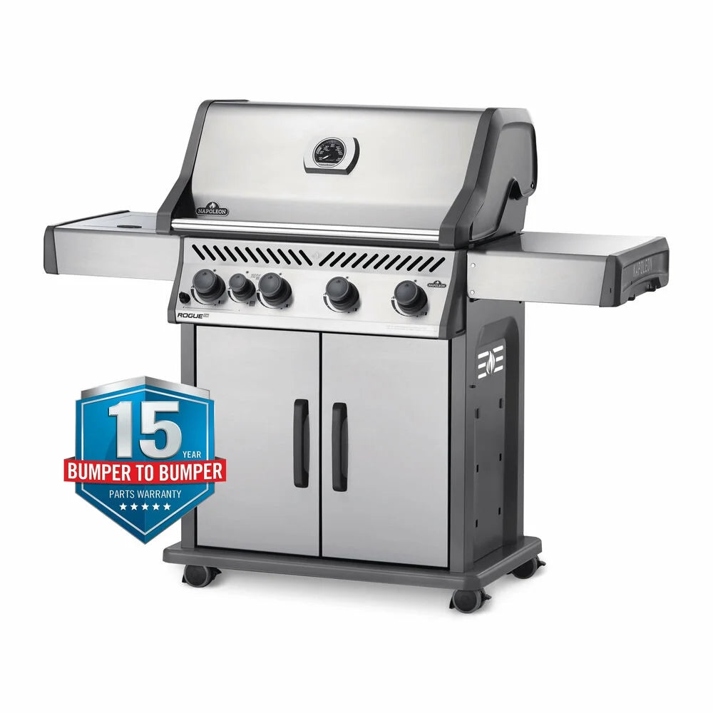 Stainless Steel Propane Gas Grill with Infrared Side Burner H246