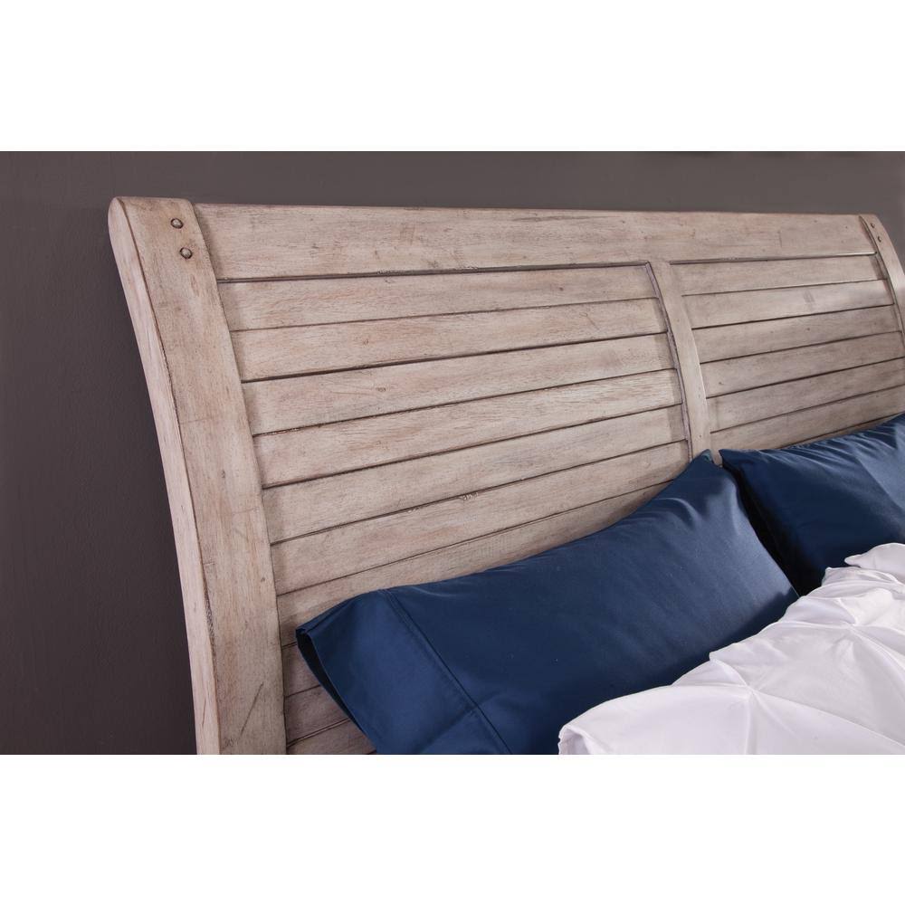 Whitewashed Queen Sleigh Headboard G23701