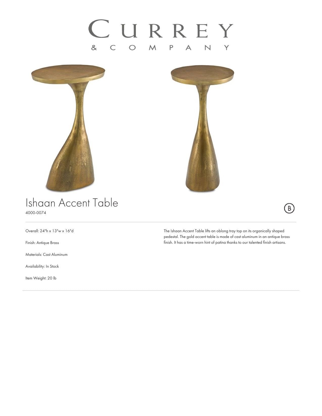 Antique Brass Accent Table T758