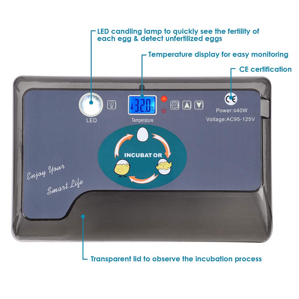 9-35 Eggs Automatic Incubator Digital Poultry Hatcher R430854