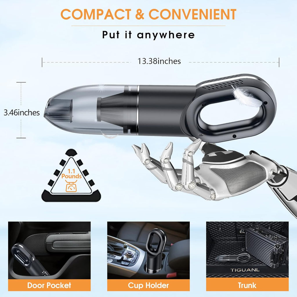Gray Cordless Handheld Car Vacuum C77141