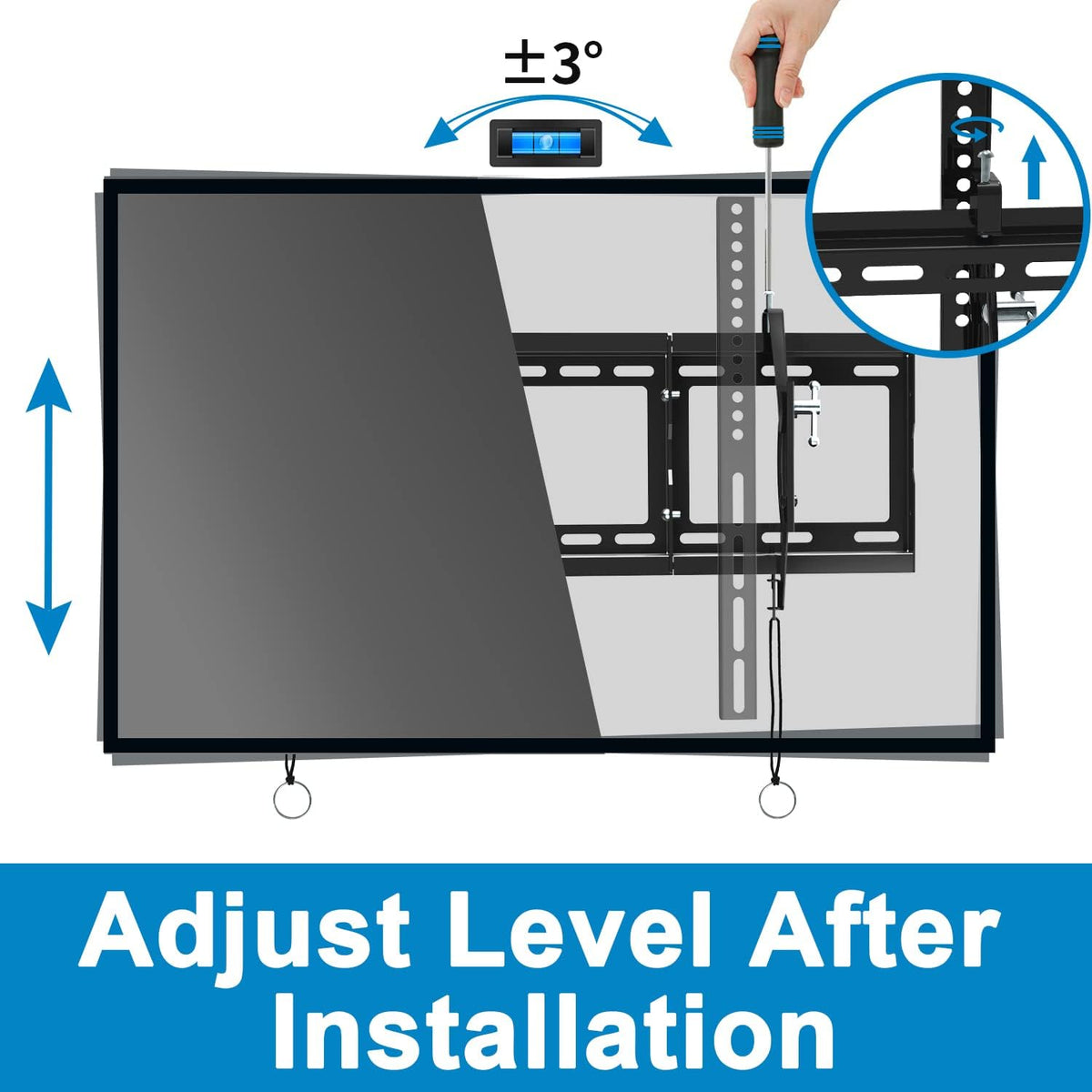 Tilt TV Wall Mount Bracket for 40-90 Inches LED, Plasma Flat Screen Curved TVs, VESA 600x400mm, Loading Capacity 165 lbs, Low Profile, Pack of 2 P2822