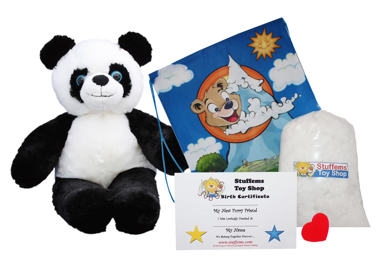 Stuffed Animal Panda 16" Kit with Backpack F944