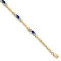10K Yellow Gold Diamond and Sapphire Bracelet G712970