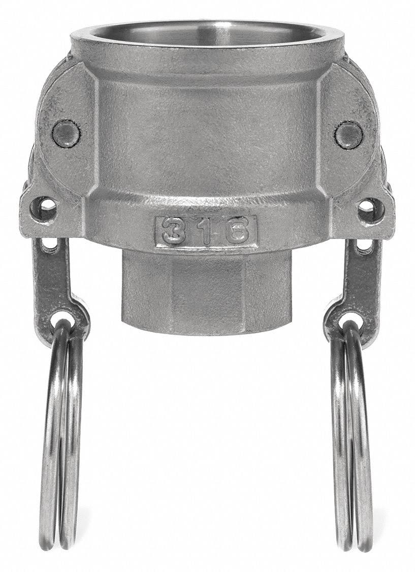 Cam and Groove Fitting, 304SS, 3x22 Coupler x 3x22 K7136