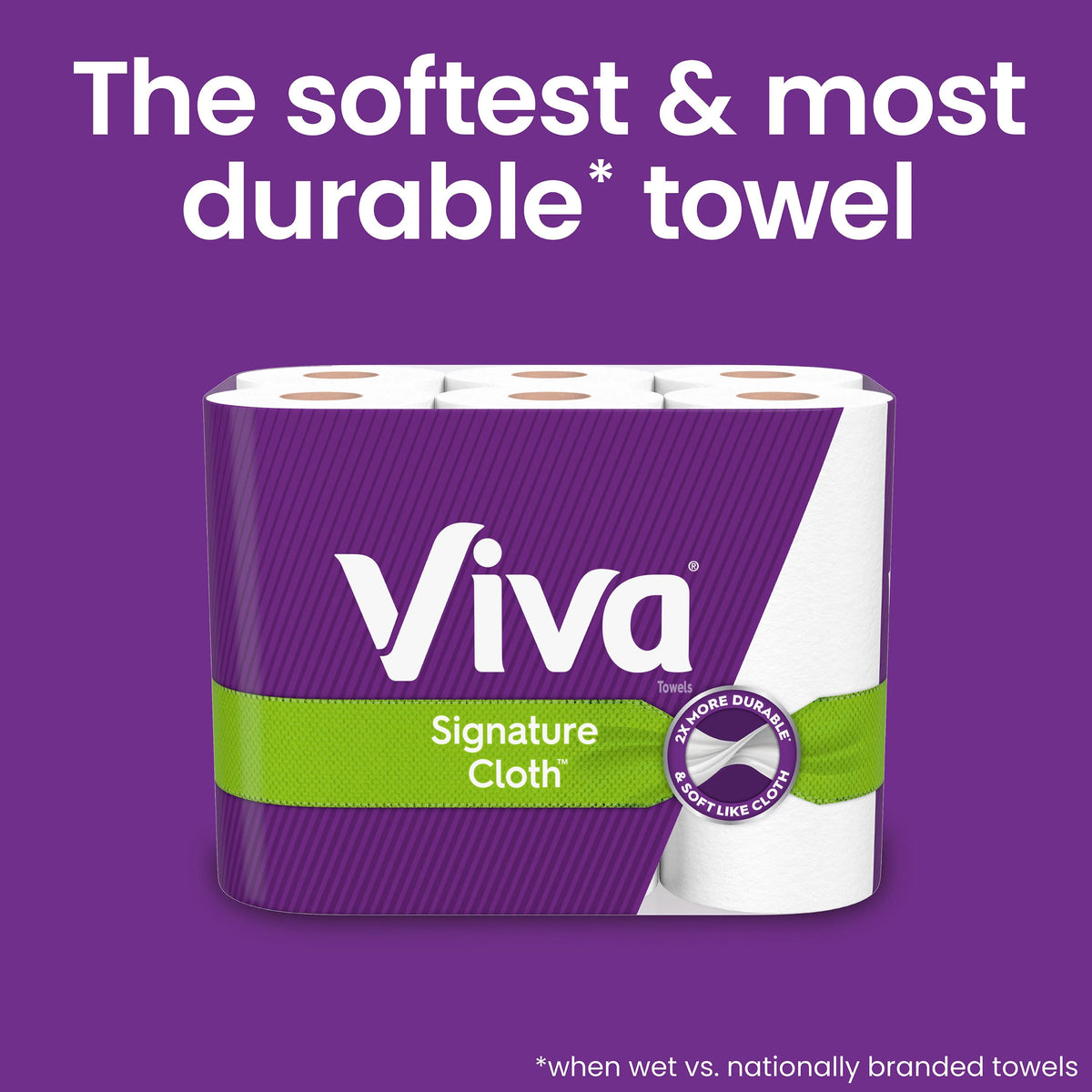 6 Double Rolls Cloth Paper Towels O299