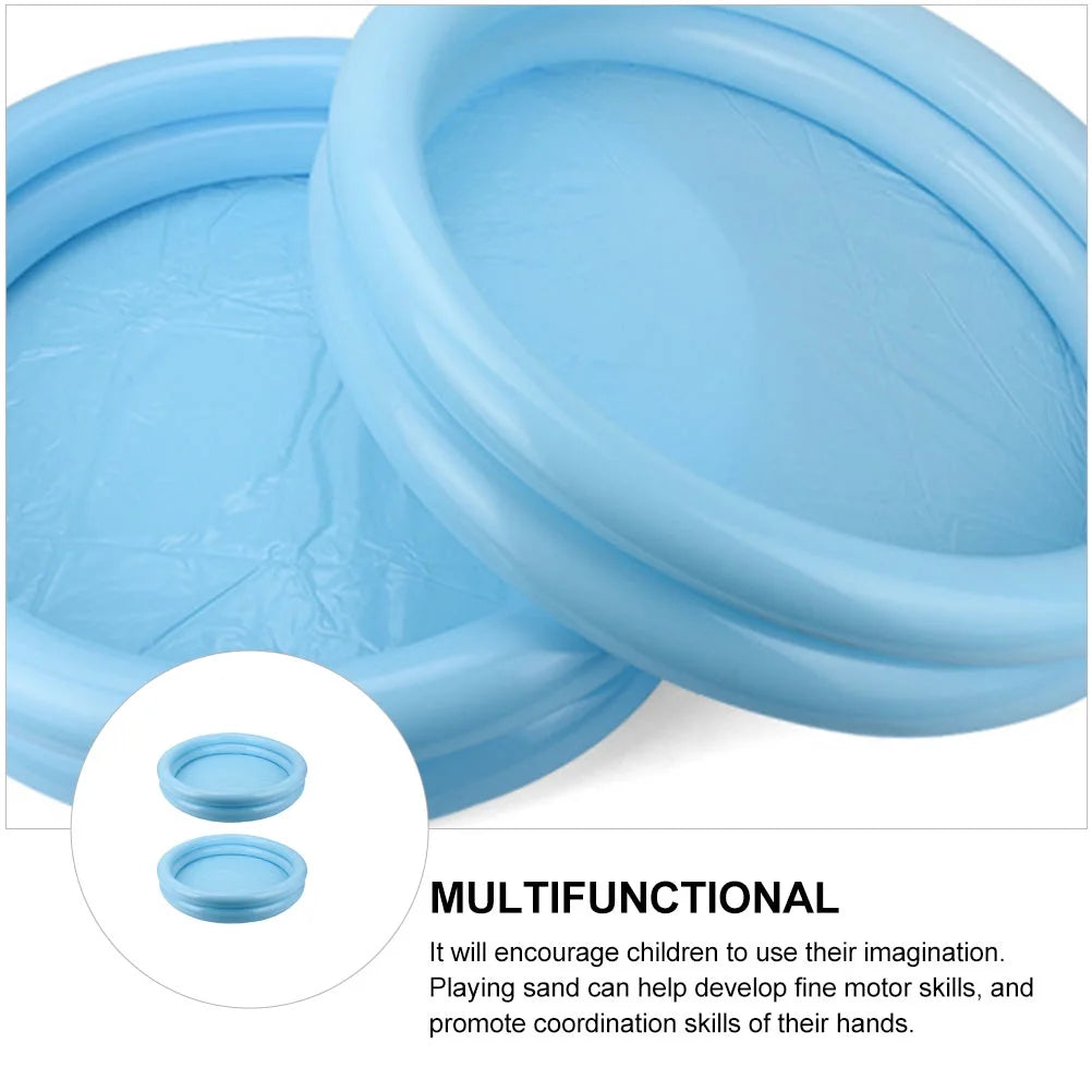 2 Pcs Plastic Sandbox Tray Swimming Pool Toys Q30448