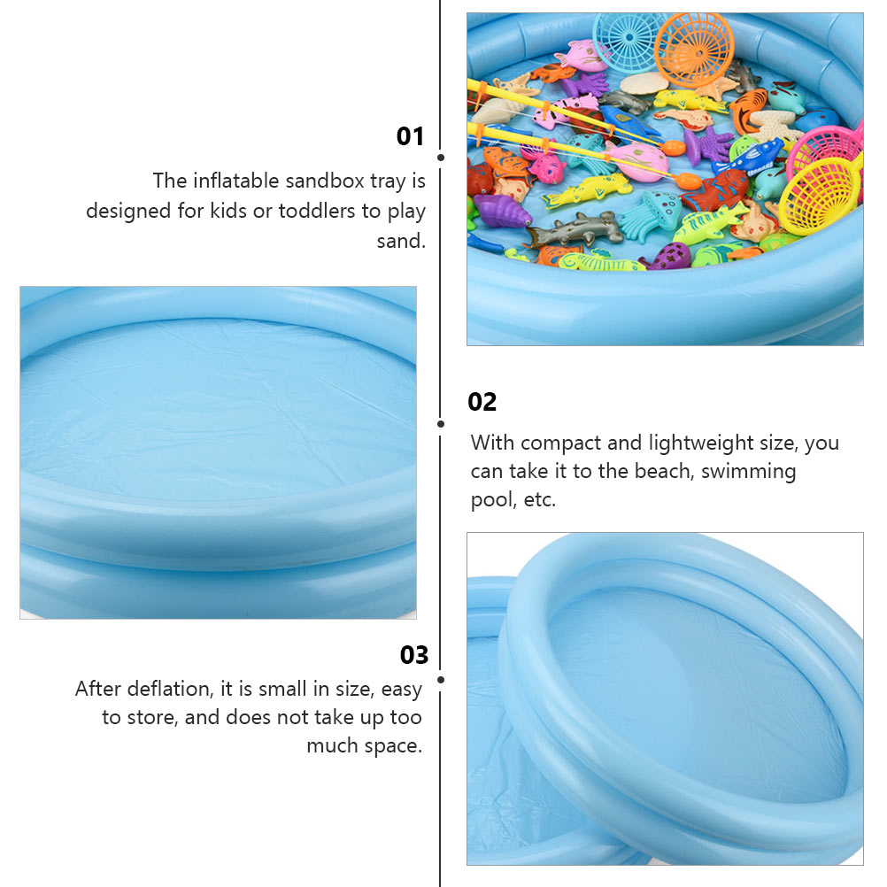 2 Pcs Plastic Sandbox Tray Swimming Pool Toys Q30448