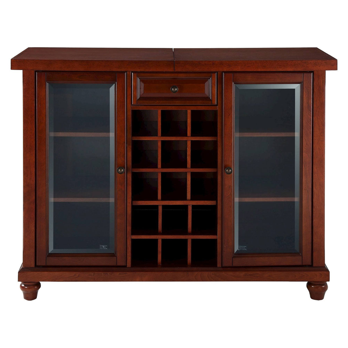Vintage Mahogany Sliding Top Bar Cabinet V9099
