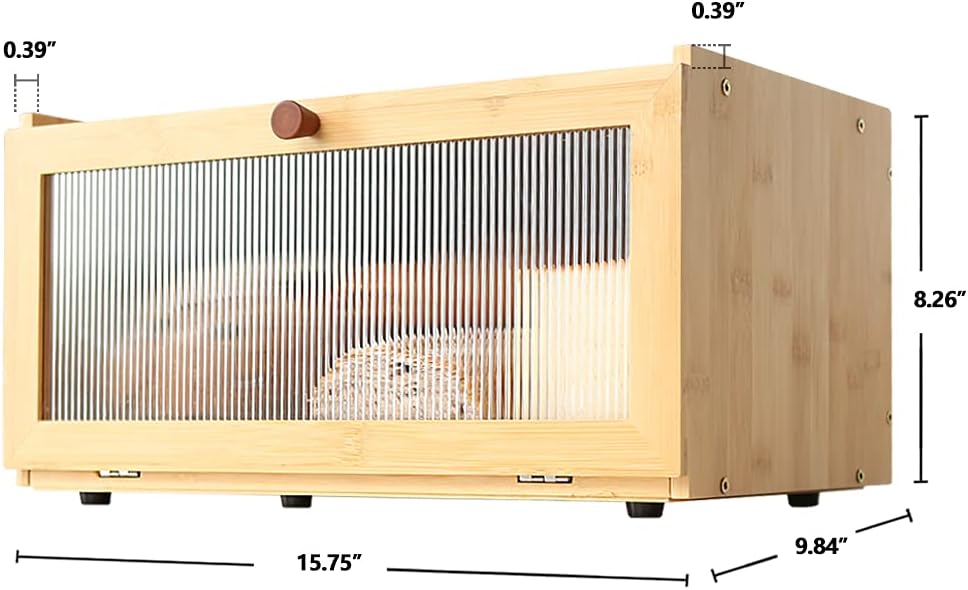 Bamboo Bread Box with Window, Pack of 2 Y79265