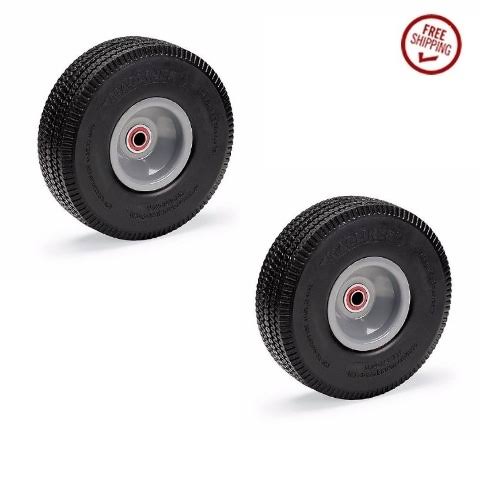 Pack of 2 Flat Free Foam Filled Hand Truck Tire E33046