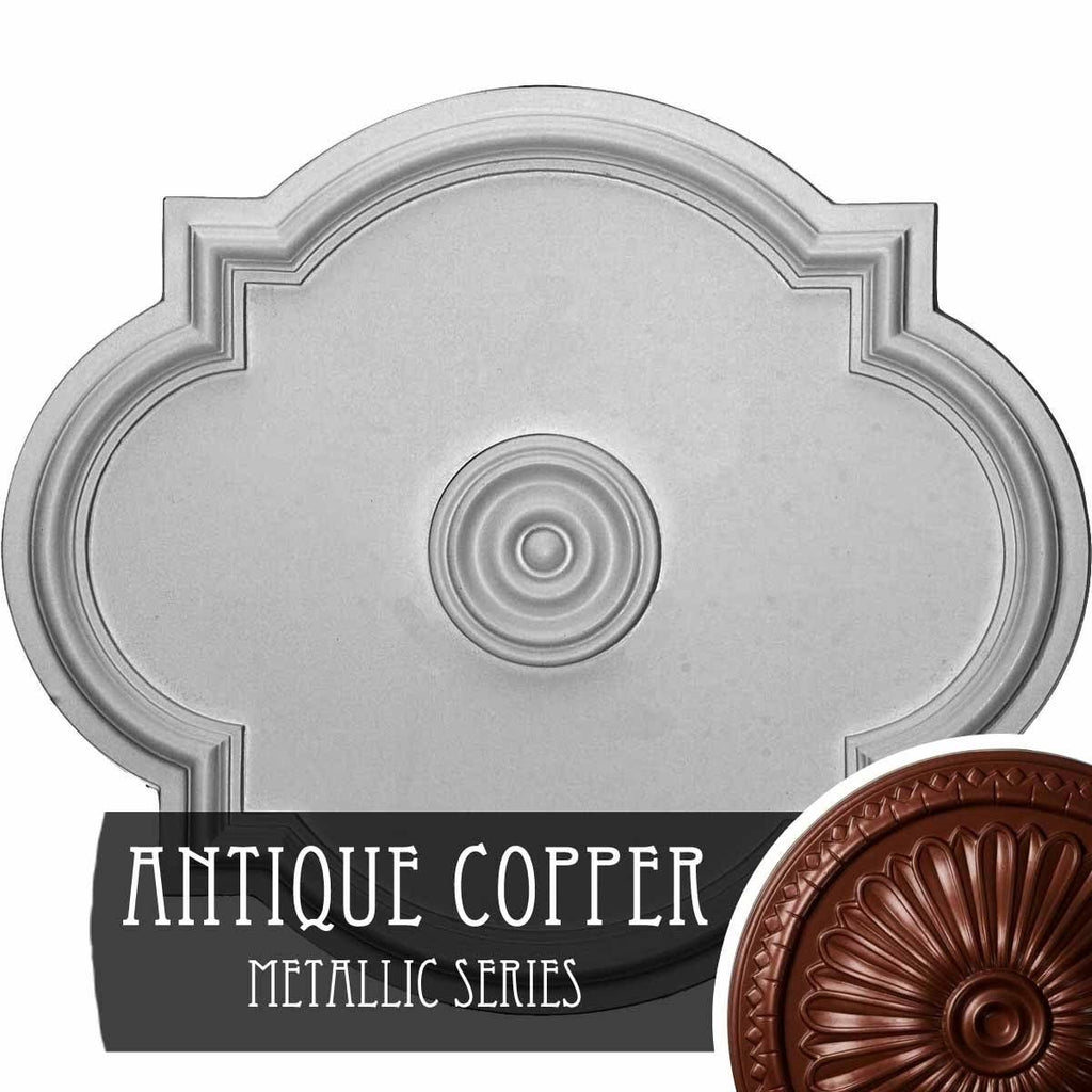 Hand-Painted Antique Copper Ceiling Medallion Q76410
