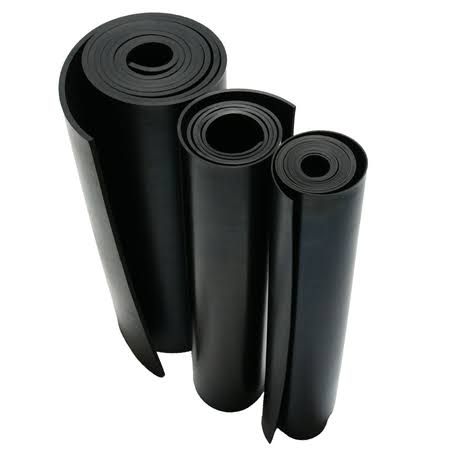Neoprene 1/8 in. Thick x 36 in. Length x 48 in. Width Rubber Sheet, Black Z95951
