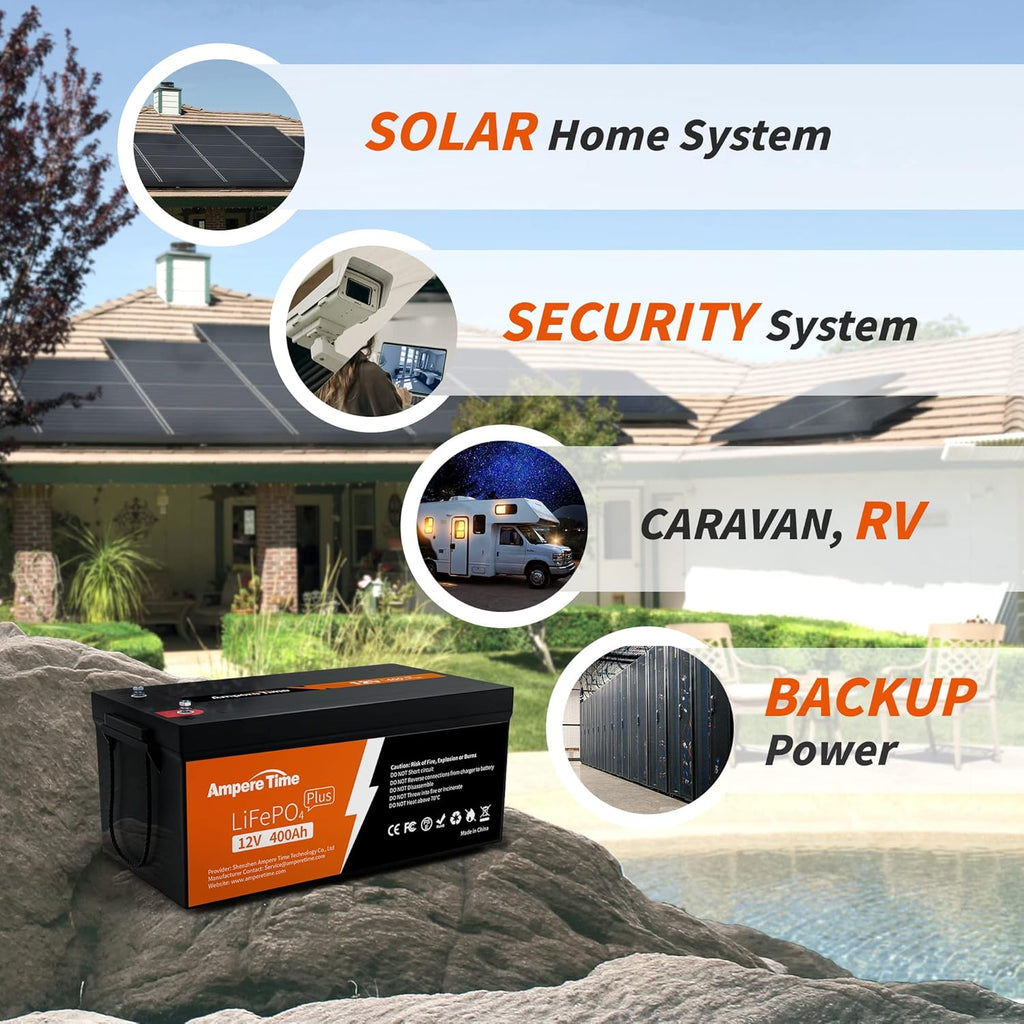 12V 400Ah Deep Cycle LiFePO4 Battery Pack with Built-in 250A BMS F212