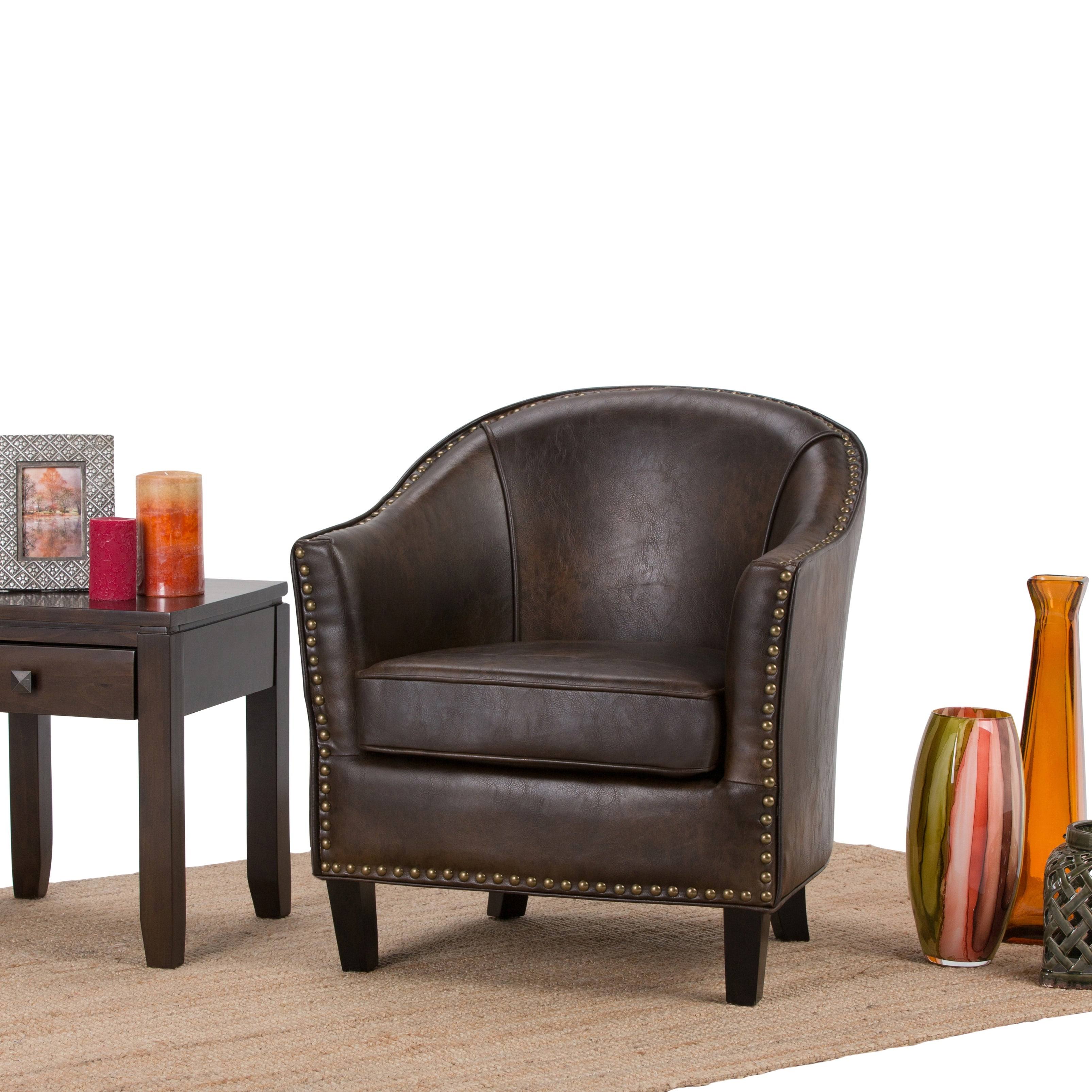 Bonded Leather Tub Chair S649