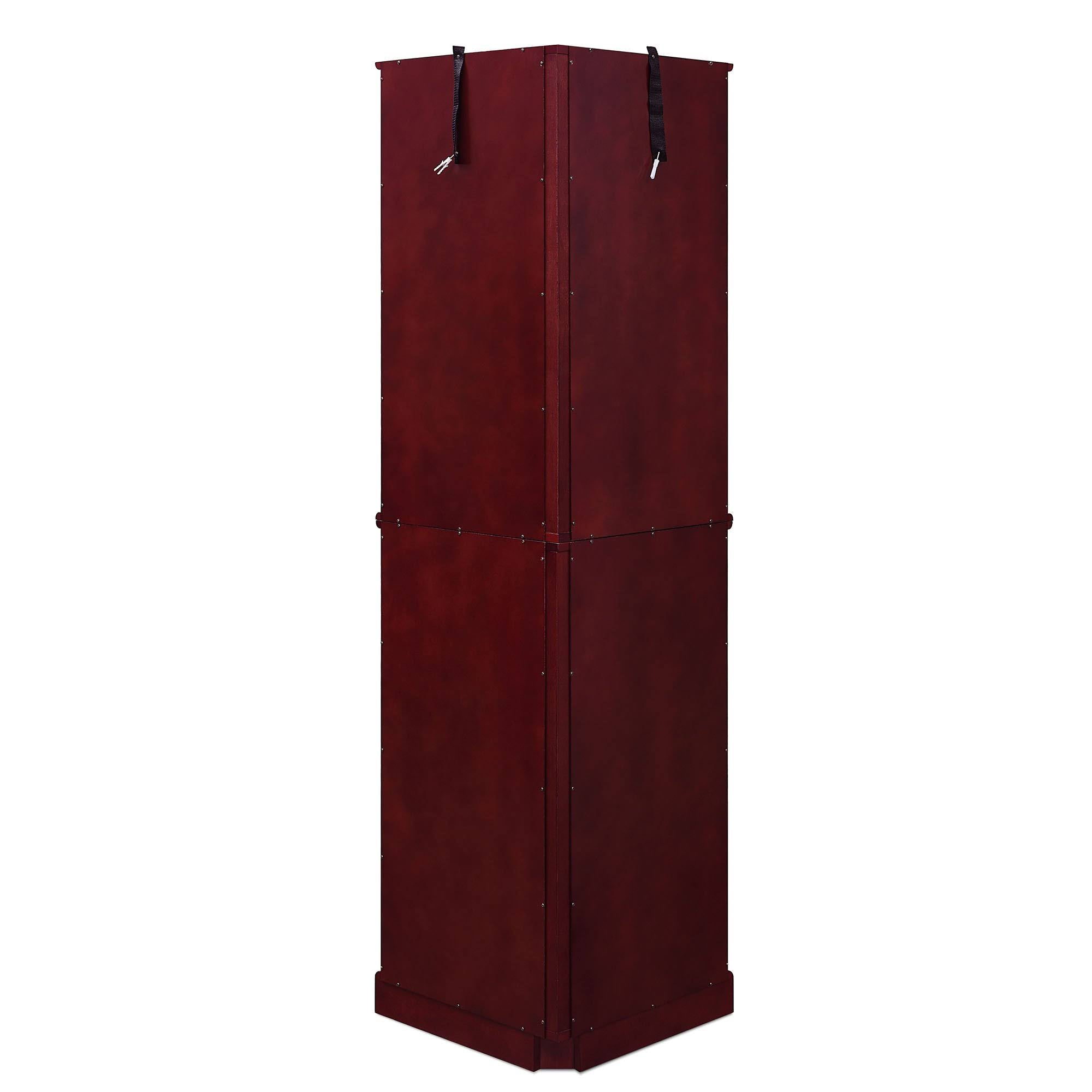 Cherry 5 Sided Lighted Corner Curio Cabinet W964