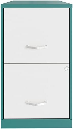 18in 2 Drawer Metal File Cabinet Teal K4536