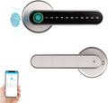 Brushed Nickel Fingerprint Door Lock with Handle R730