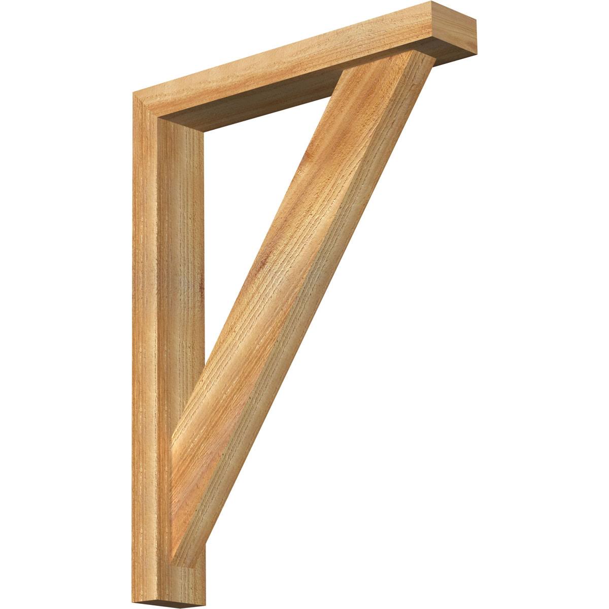 Rough Sawn Bracket with Offset Brace, Western Red Cedar V714900