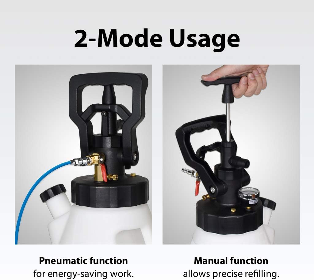 12.5L Pneumatic/Manual ATF Refill System Dispenser with 15-Piece Adapters in Storage Case V270368