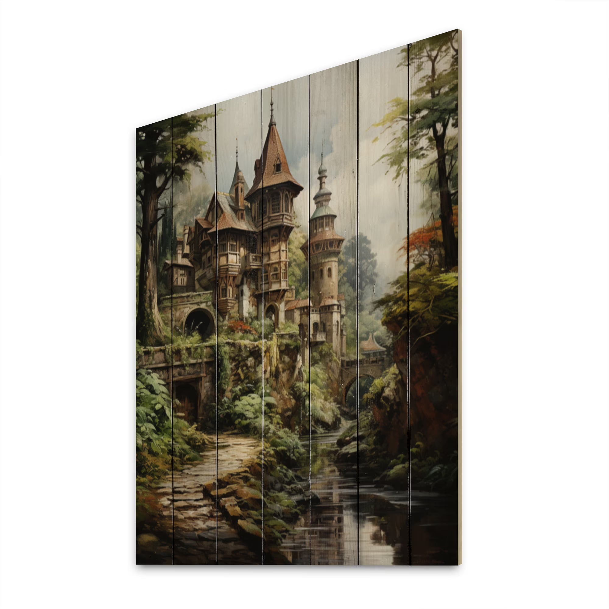 Rustic Wall Art Print on Natural Pine Wood P219259