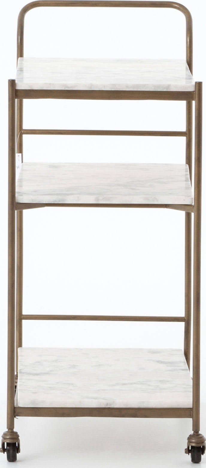 Rectangular Bar Cart Antique Brass M547