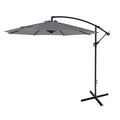 Gray/White Stripe 10 ft Offset Cantilever Umbrella D16346
