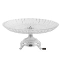 Crystal Cake Plate Decorative Dish Round Serving Platter with Silver Plated Pedestal Base H576592