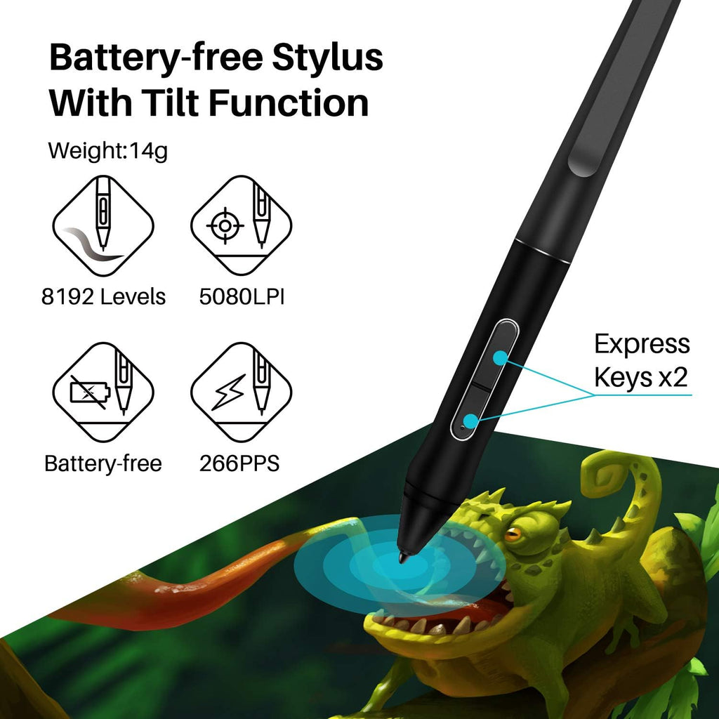 12 Drawing Tablet with Screen Graphics Monitor with Adjustable Stand F2363