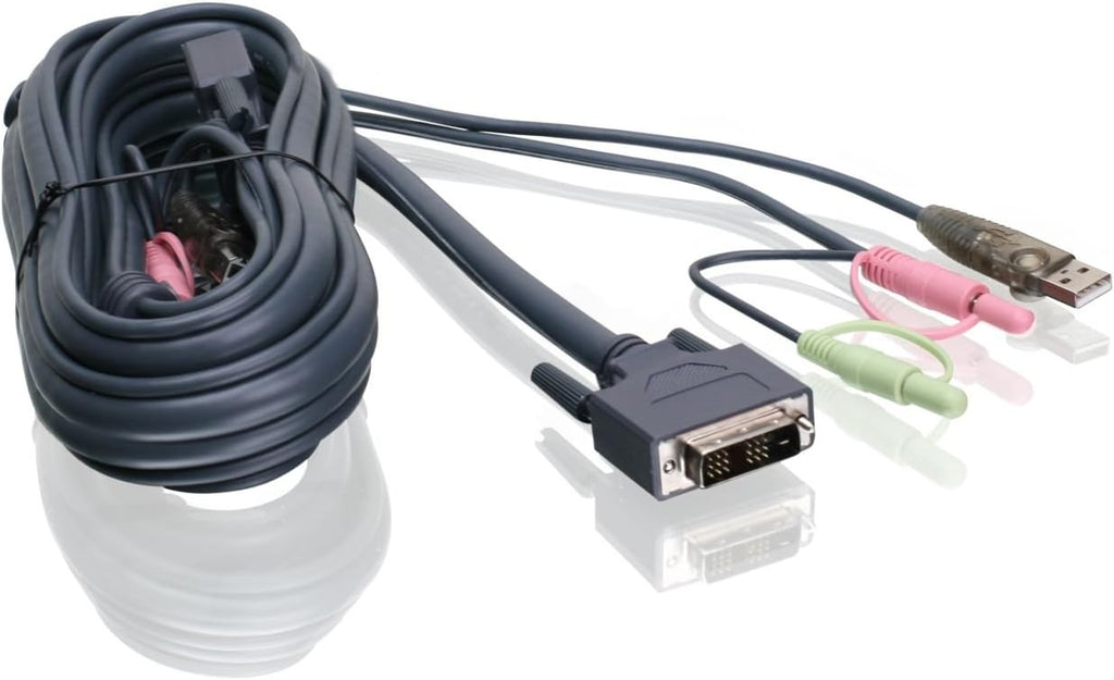 10 Feet DVI-D USB KVM Cable Pack of 2 J70288