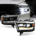Black LED DRL Sequential Signal Dual Projector Headlights E8363