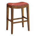 Red Saddle Style Bar Stool Q728