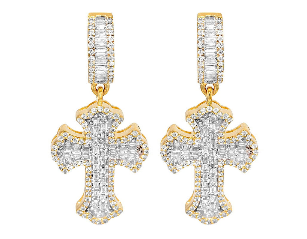 1.20 CT Diamond Dangle Drop Earrings White Gold Q7186