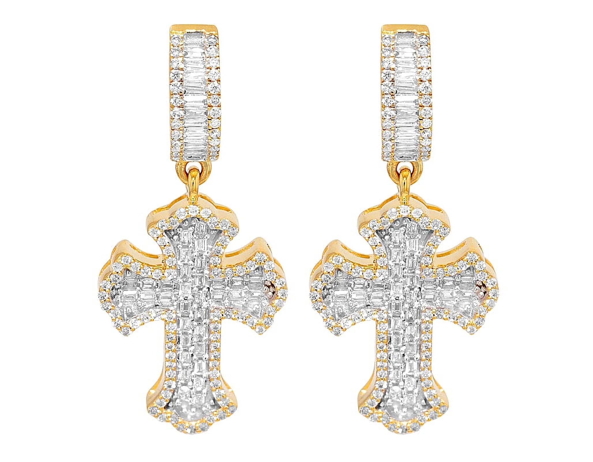 1.20 CT Diamond Dangle Drop Earrings White Gold Q7186
