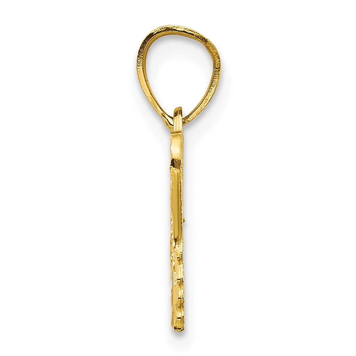 10K Yellow Gold Diamond-Cut Butterfly Pendant Charm R474659