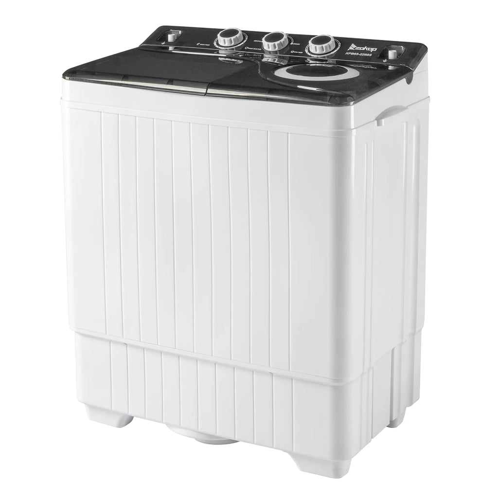 Semi-automatic Twin Tub Washing Machine, 26Lbs, White&Black U25198