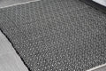 Natural White & Black Diamond Hand Woven 100% Cotton Area Rug I4806