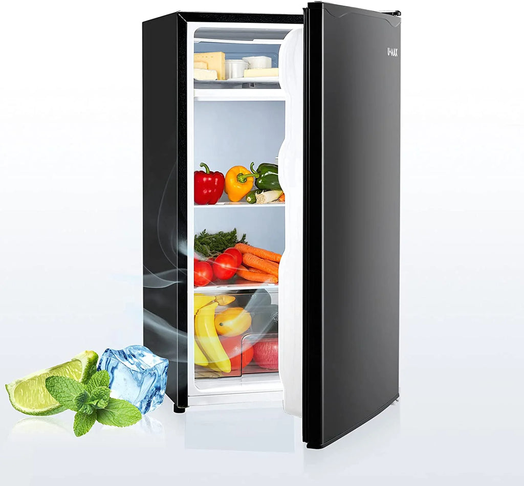 Compact Refrigerator Single Door Mini Fridge with Freezer, 3.2 Cu. Ft B617084