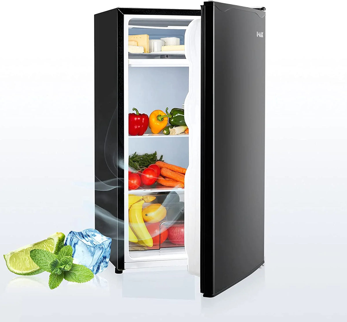 Compact Refrigerator Single Door Mini Fridge with Freezer, 3.2 Cu. Ft B617084