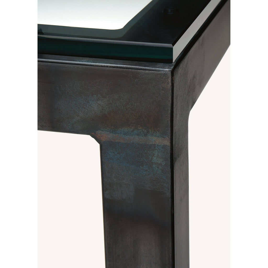Walnut Top Bar Table with White Base O992