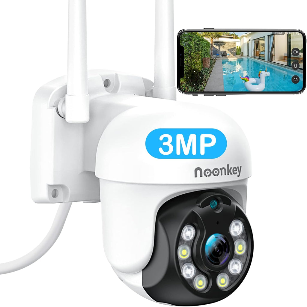 3MP 360 Degree Pan Tilt Auto Tracking 8X Zoom Wired Security Camera F12559