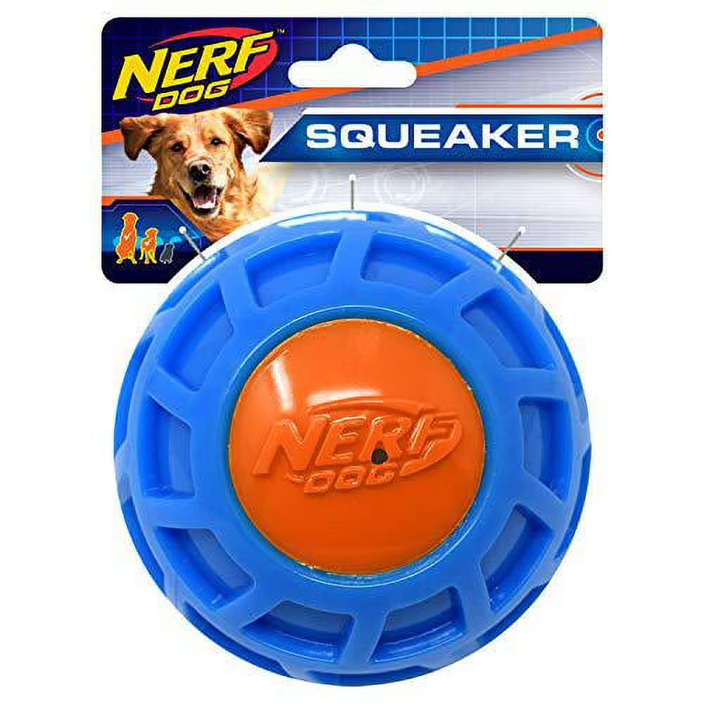 TPR Exo Squeak Ball - Blue/Orange K248