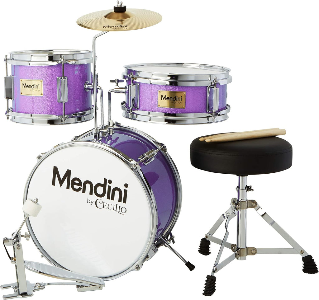 Kids Drum Set with 4 Drums, Drumsticks, Drummer Seat Y30689