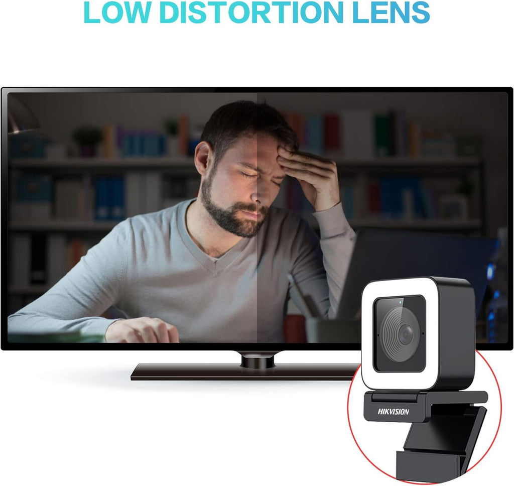 2K HD Webcam with Light Microphone, 2 Built-in Noise Reduction Mics, Autofocus, 30fps Type C USB2.0, Tripod Pack of 2 Y3729