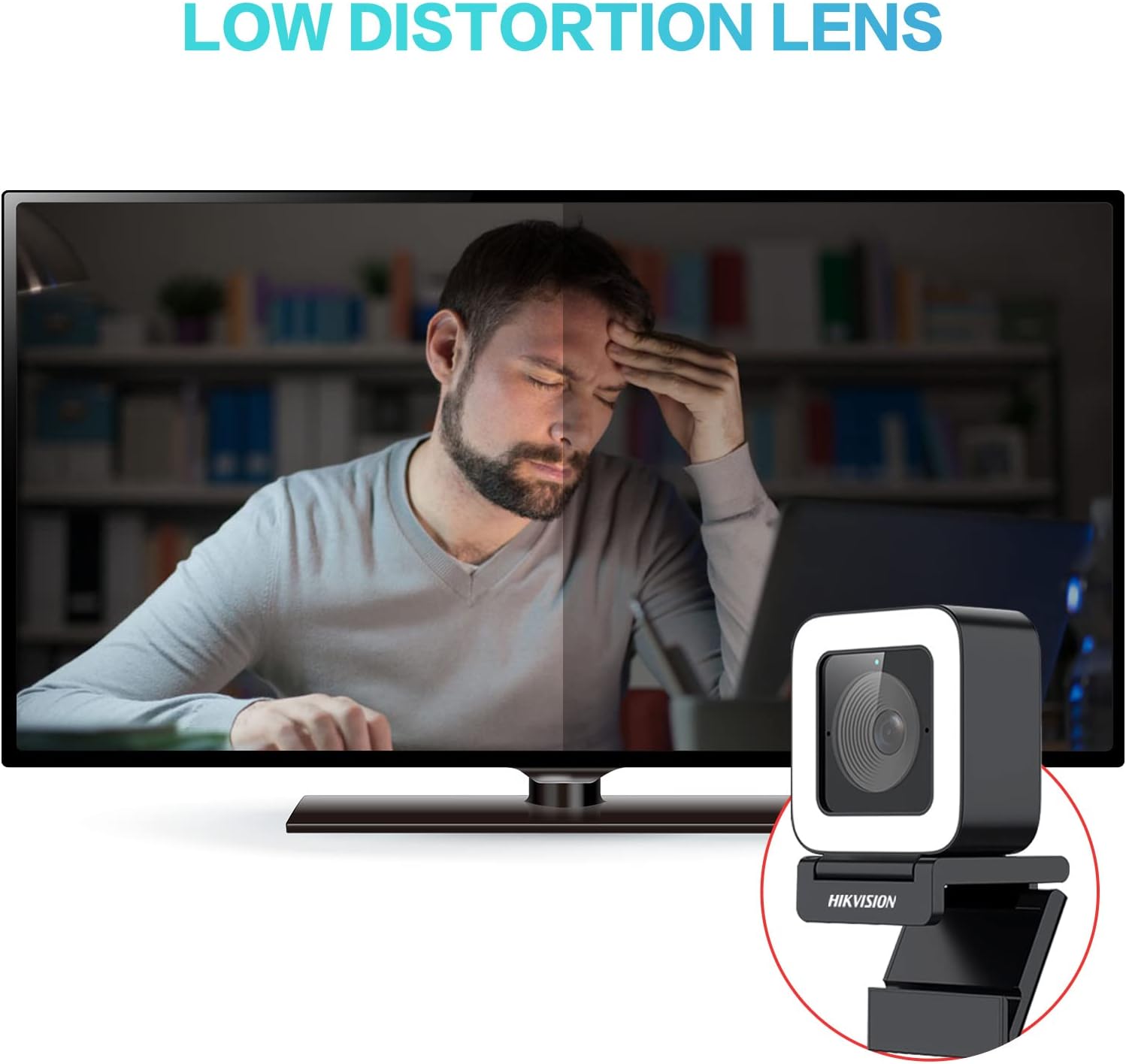 2K HD Webcam with Light Microphone, 2 Built-in Noise Reduction Mics, Autofocus, 30fps Type C USB2.0, Tripod Pack of 2 Y3729